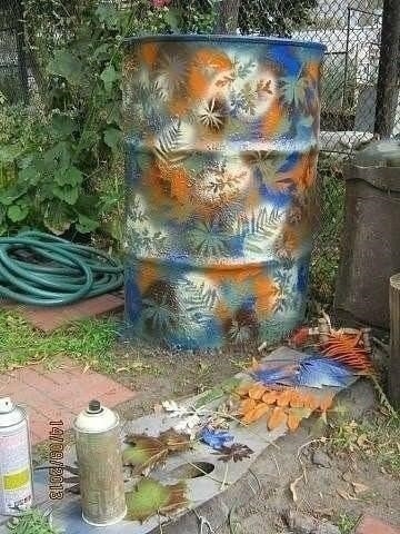 Отличная идея росписи бочек